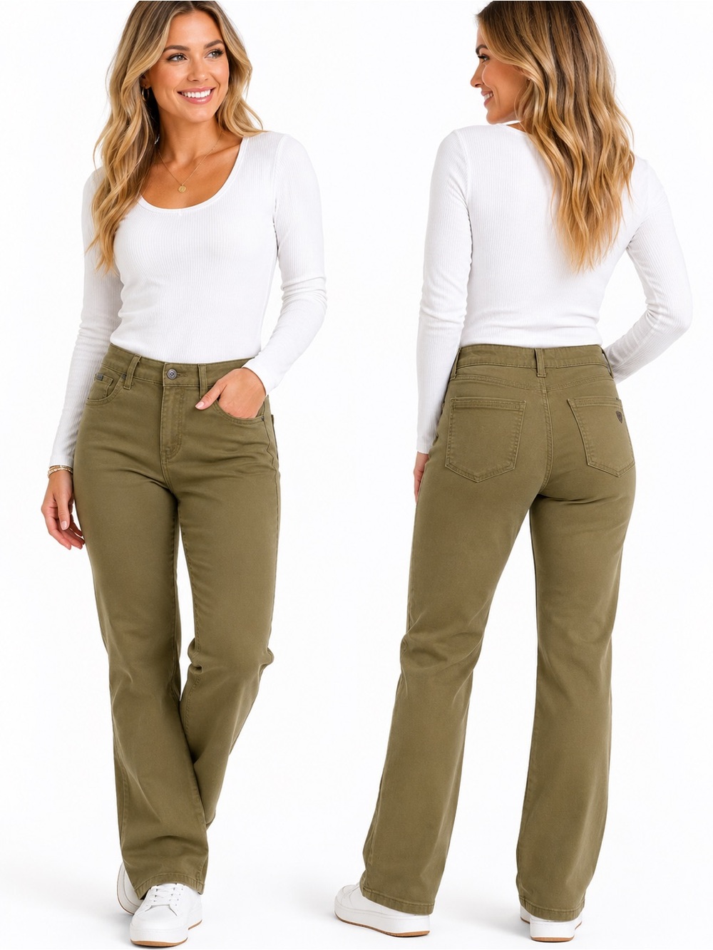 Kuhl Women’s Olive High-Rise Straight Jeans - 0735